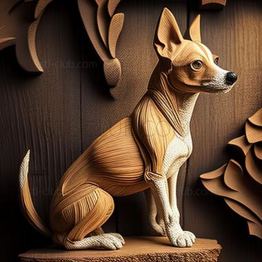 3D model st Rat Terrier dog (STL)